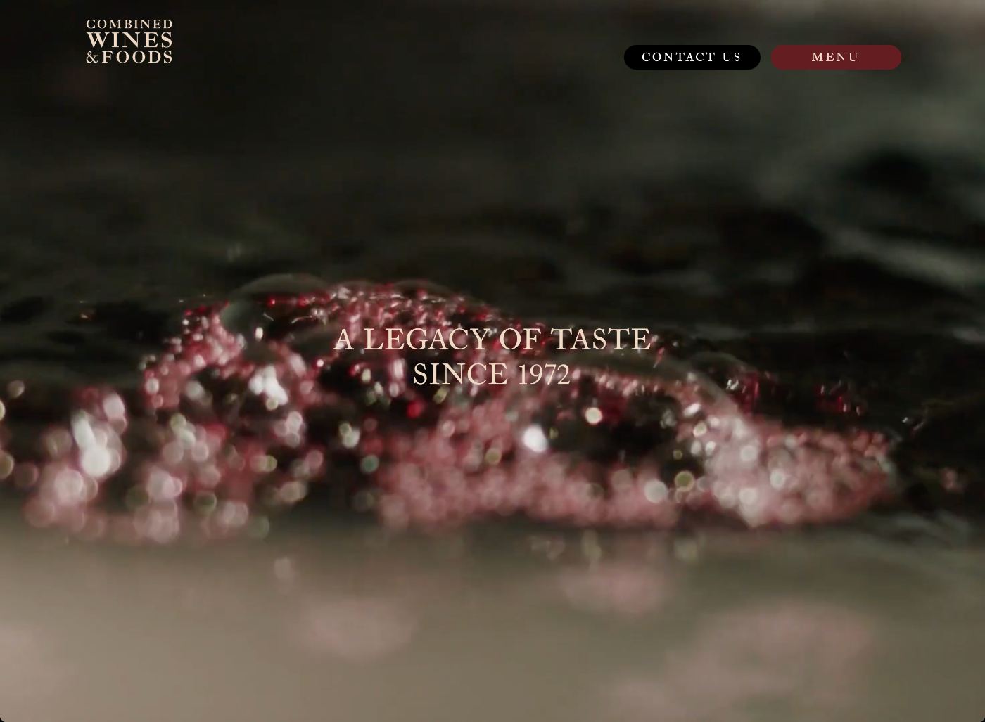 Combined Wines & Foods website